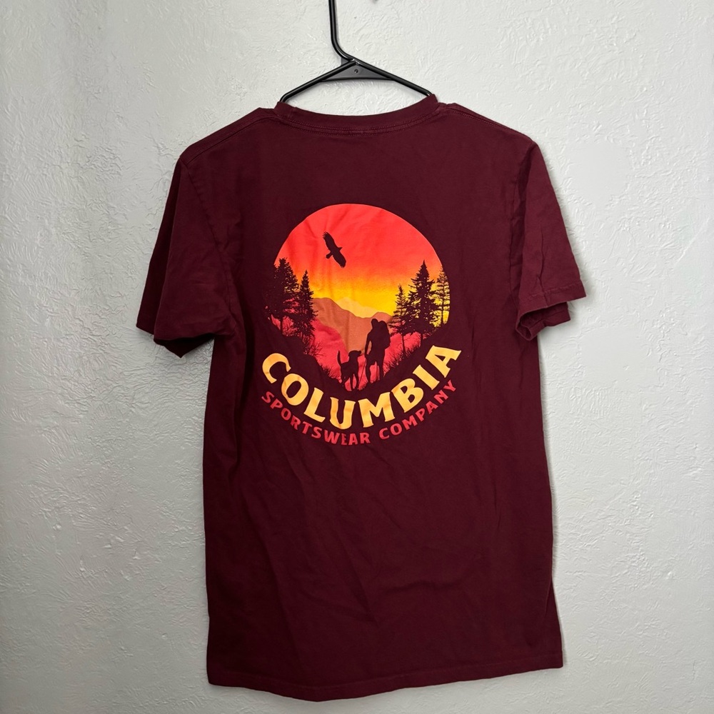 Columbia Men's Burgundy Short Sleeve Tee - Picture 7 of 8